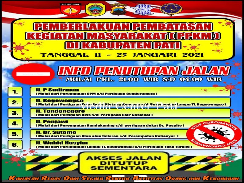 PENUTUPAN JALAN  DALAM PEMBERLAKUKAN PEMBATASAN KEGIATAN MASYARAKAT (PPKM) 