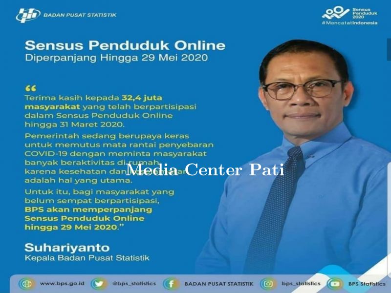 BPS PERPANJANG SENSUS PENDUDUK SECARA ONLINE